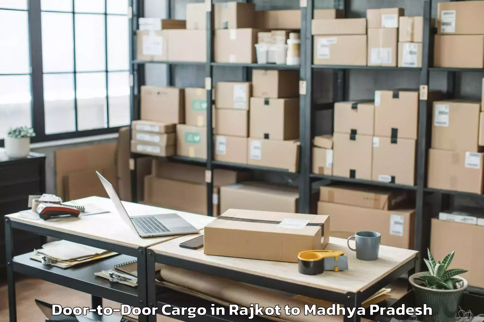 Leading Rajkot to Satna Door To Door Cargo Provider